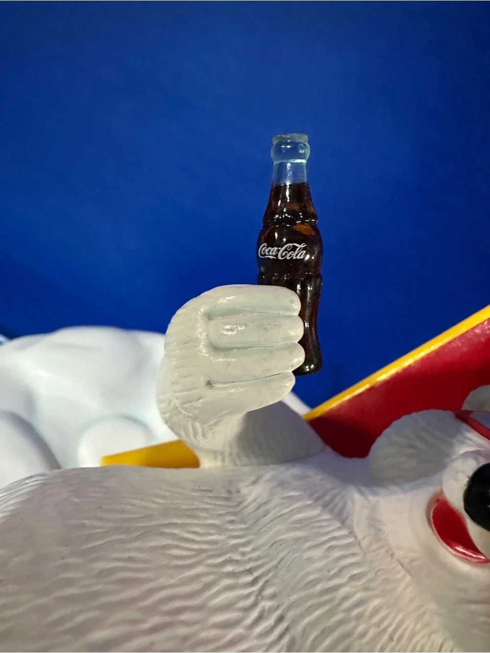 Coca-Cola Polar Bear Vintage 1996 Alarm Clock Lounging in Chair w/Coke Bottle